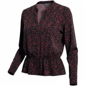 The Limited Women’s blouse - Size Small - Red, Black and Maroon V-Neck
